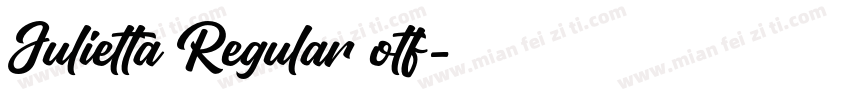 Julietta Regular otf字体转换